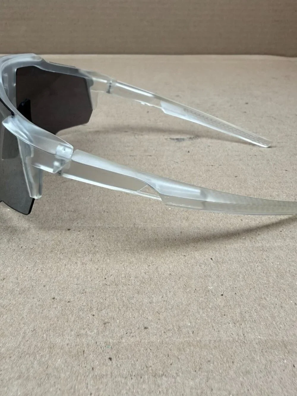 Men's/Women's Performance Sport Sunglasses - Clear Frame, Mirrored Lens - DAMAGE